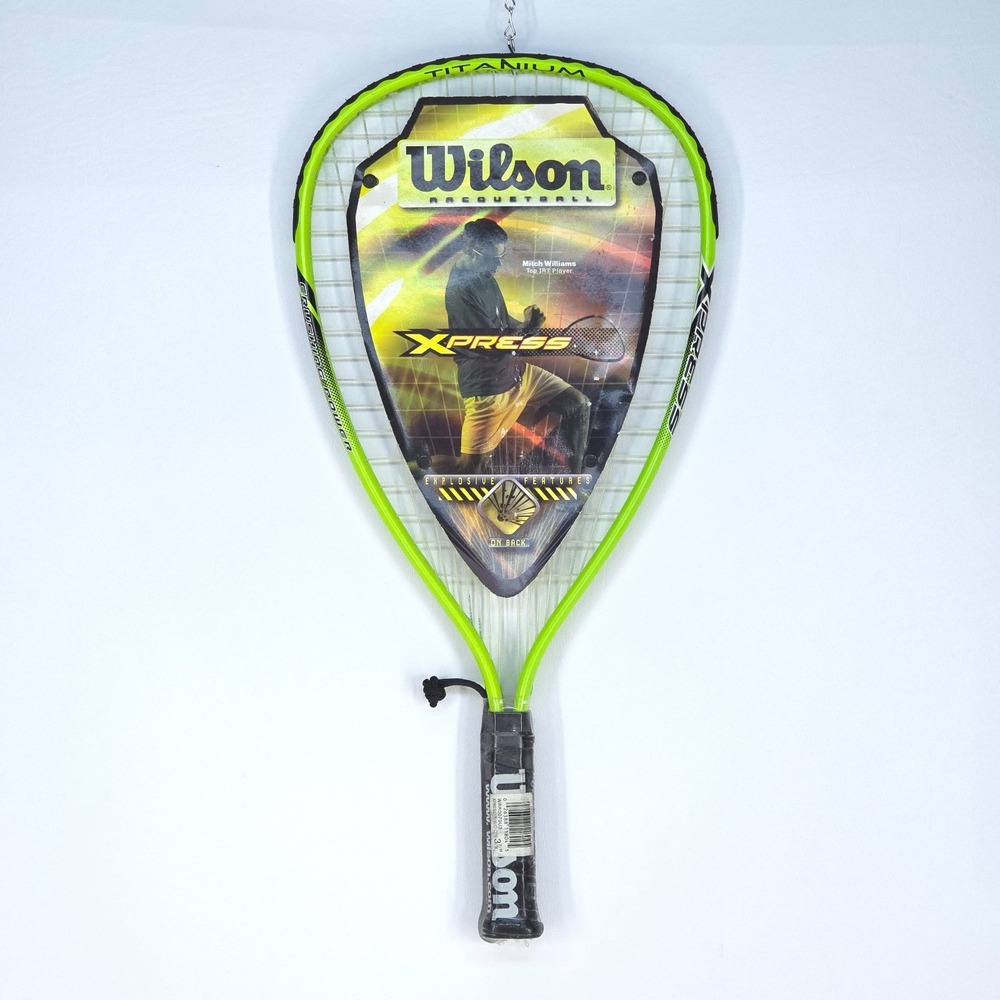 Wilson Xpress Hyper Alloy Racquet 3 7/8 Titanium Yellow NEW NOS Racquetball 220g